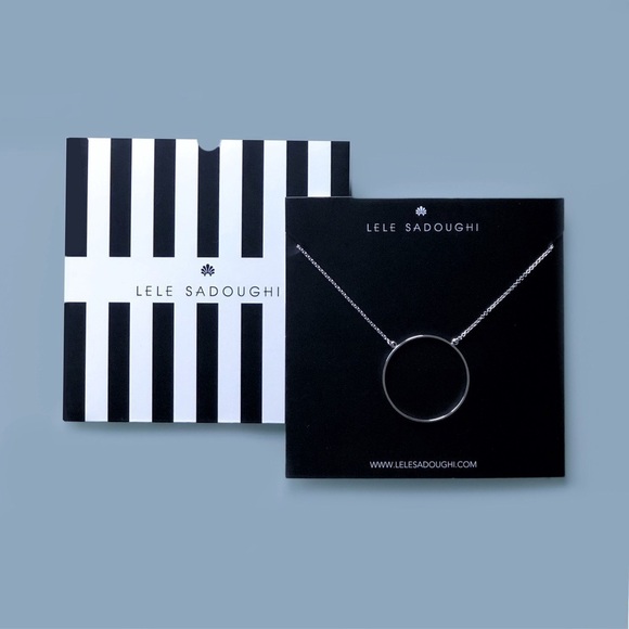 Lele Sadoughi Silver Circle Necklace - Picture 5 of 12